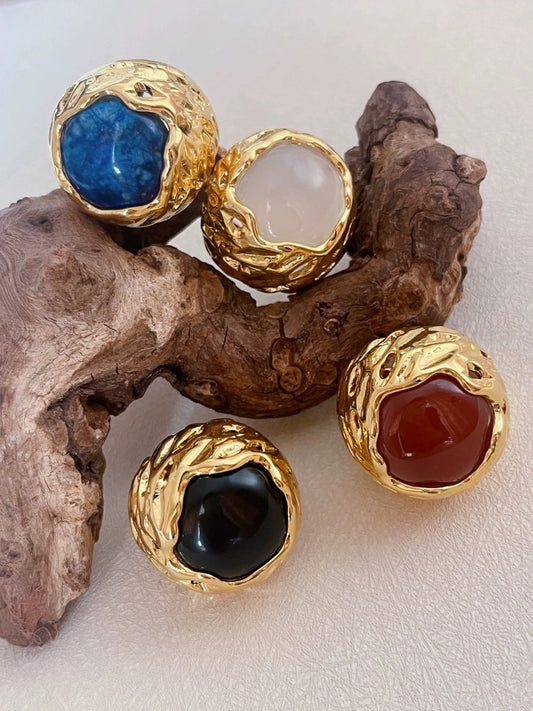 Gold-Plated Gemstone Rings