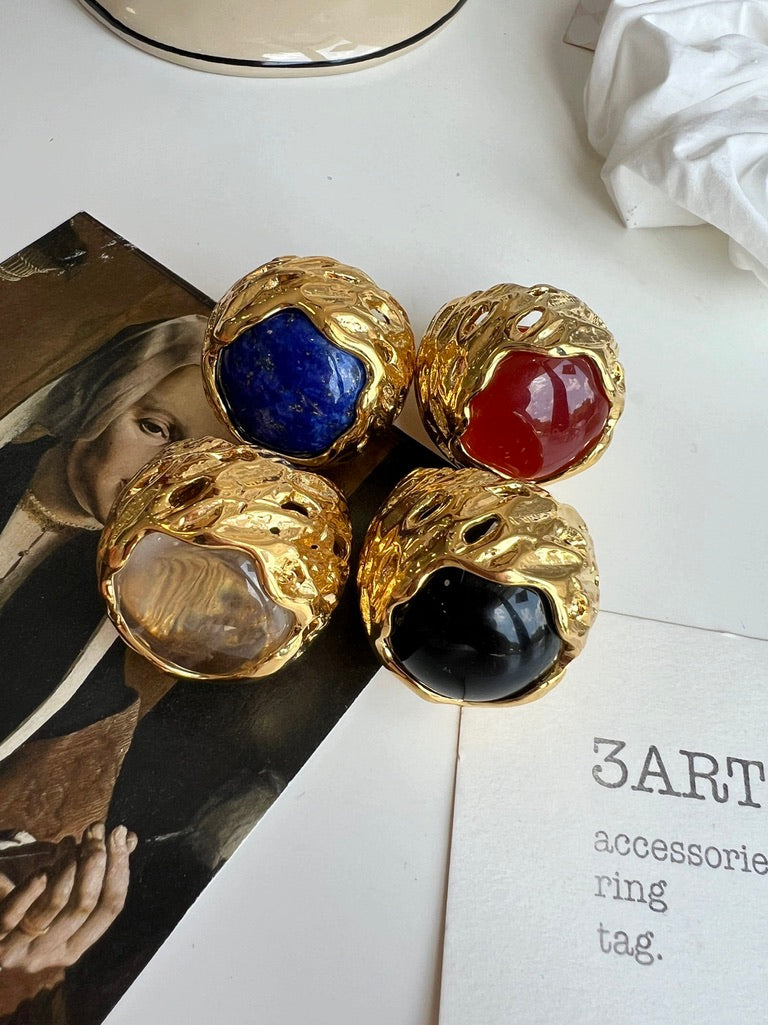 Gold-Plated Gemstone Rings