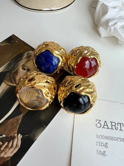 Gold-Plated Gemstone Rings