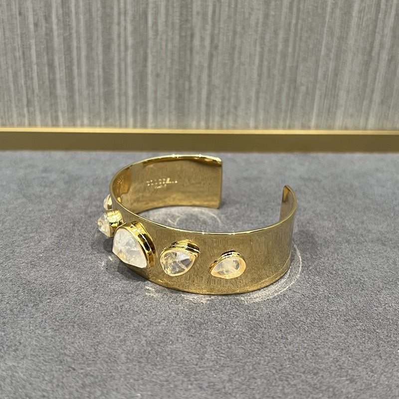 Handcrafted Gold Japanese Designer Crystal Bracelet