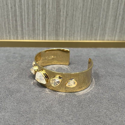 Handcrafted Gold Japanese Designer Crystal Bracelet