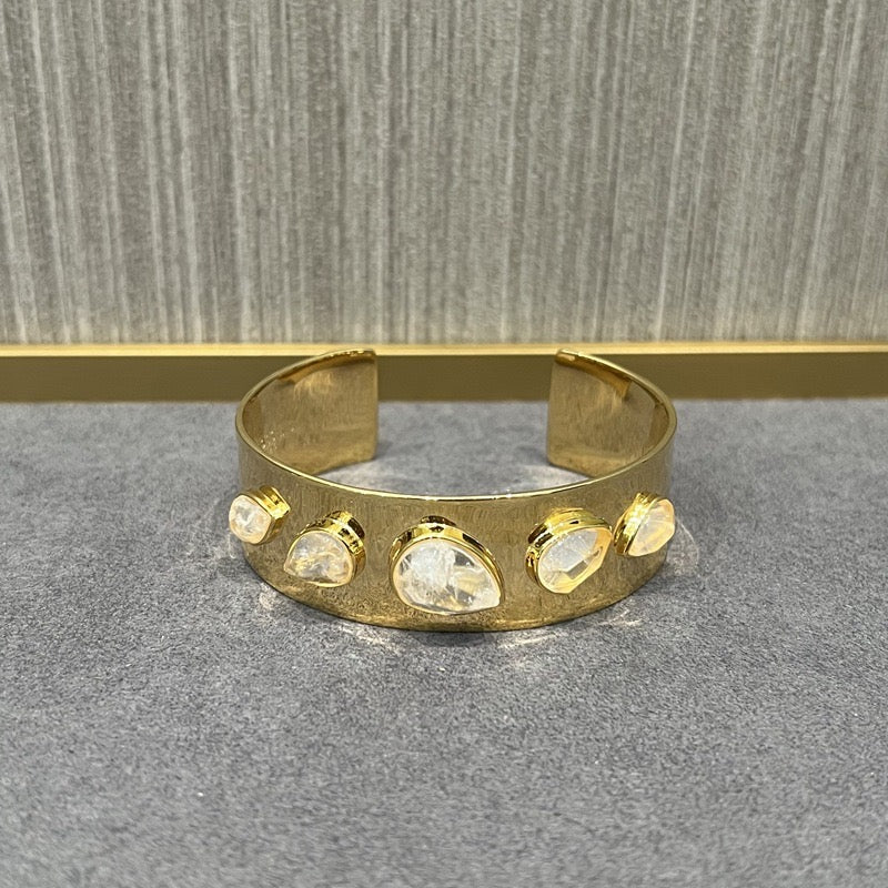 Handcrafted Gold Japanese Designer Crystal Bracelet