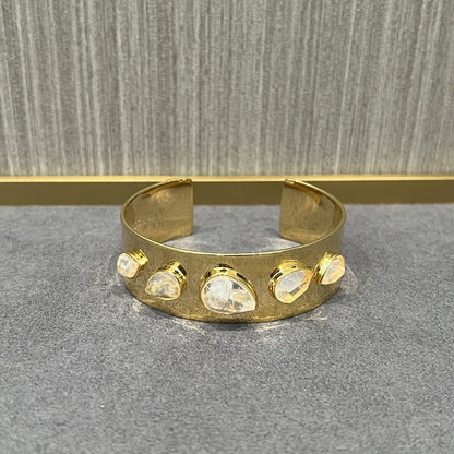 Handcrafted Gold Japanese Designer Crystal Bracelet