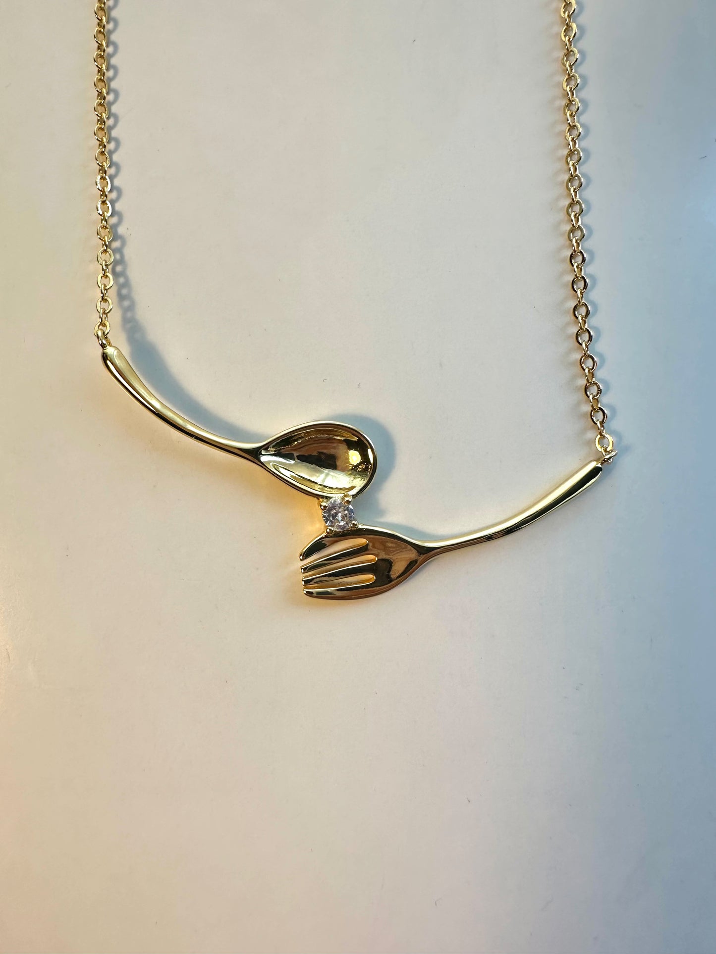 Minimalist Gold 'Fine Dining' Necklace with Diamond Detail | Tsukuba Jewelry