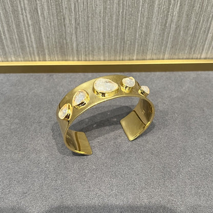 Handcrafted Gold Japanese Designer Crystal Bracelet